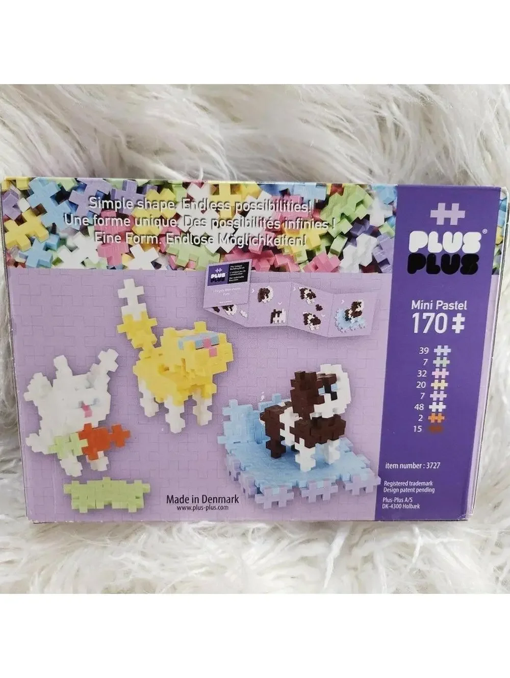 Plus-Plus Mini Pastel 170 Piece Building Set | STEM Puzzle Toy | Made in Denmark